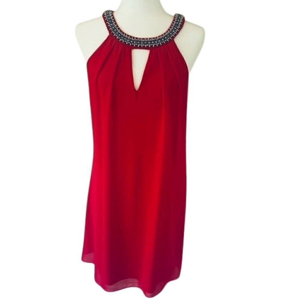 ❤️🎄 Francesca’s Collection – Red Christmas Mini Dress ✨ Size M ❤️